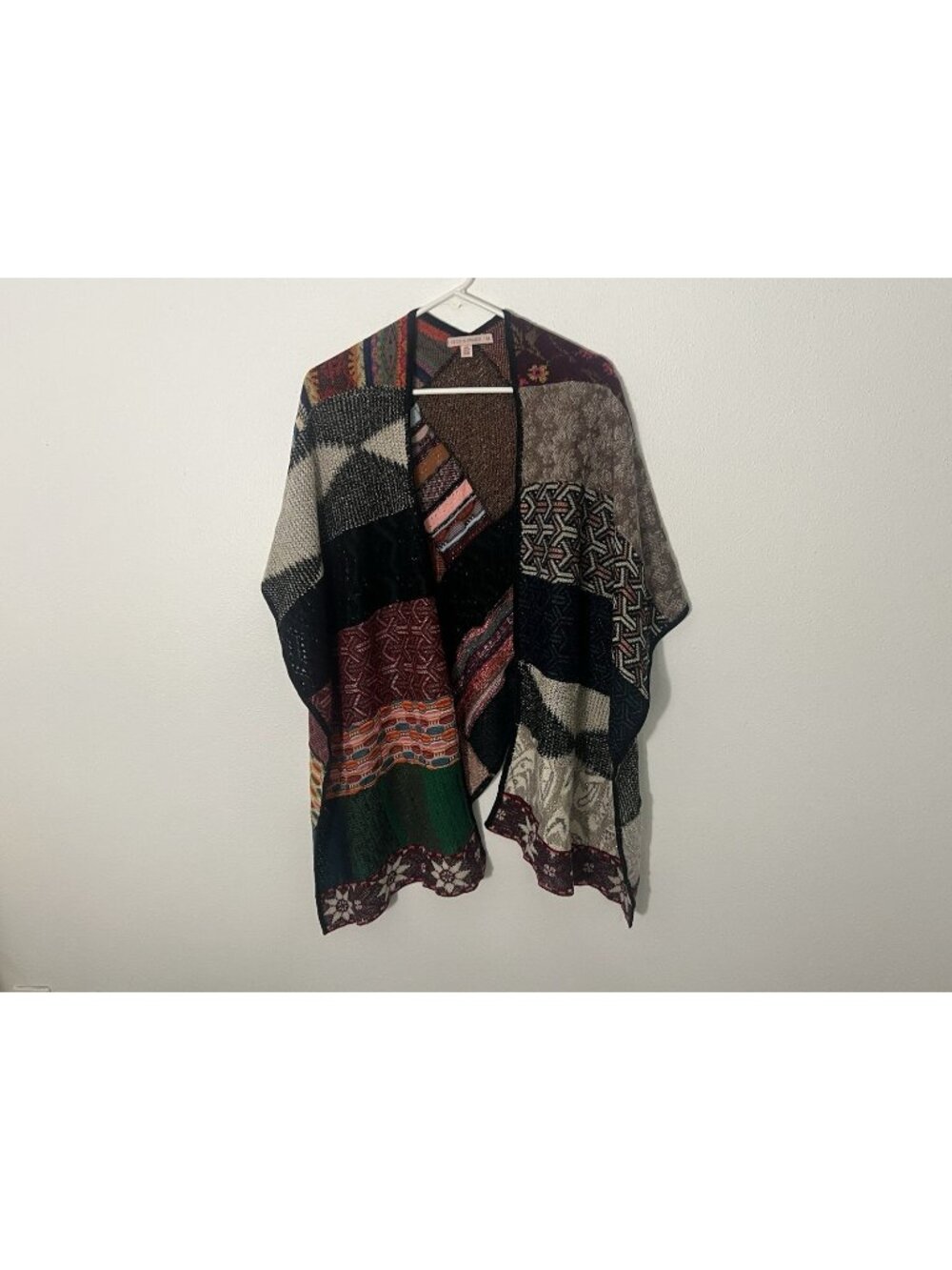 Anthropologie Cecilia Prado Patchwork Wrap Shawl Size Medium